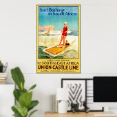 Poster Surf vintage (Bureau à domicile)