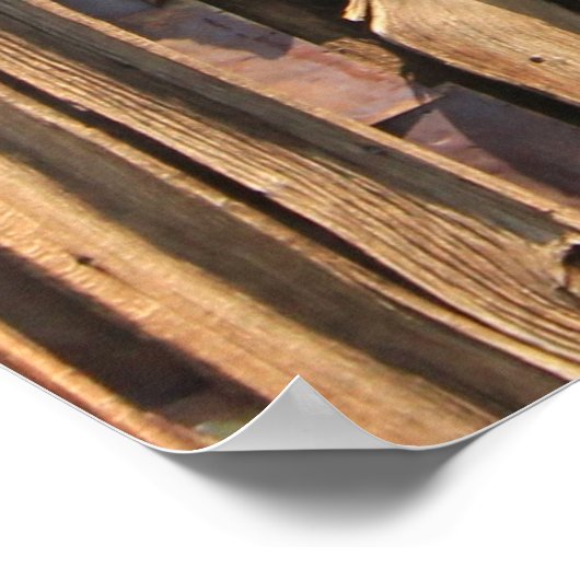 Poster surface Brown en bois (Coin)