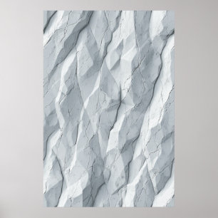 Poster Surface découpée facettée : Géométrie Abstraite