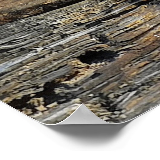 Poster Surface en bois gris (Coin)
