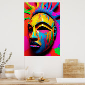 Poster Surface Face Ken Gage Surréaliste (Cuisine)