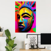 Poster Surface Face Ken Gage Surréaliste (Bureau à domicile)