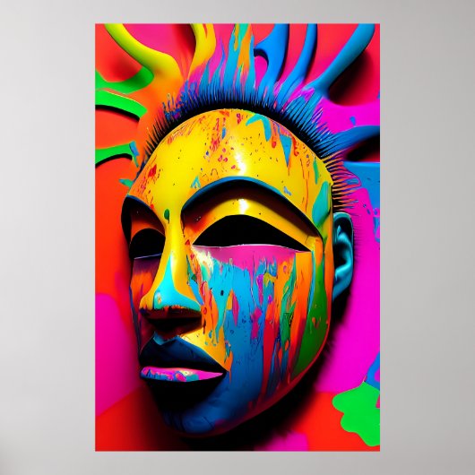 Poster Surface Face Ken Gage Surréaliste (Devant)