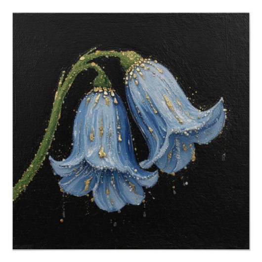 Poster Surface Fleurie Élégante – Beauté de Fleur Texturé (Devant)