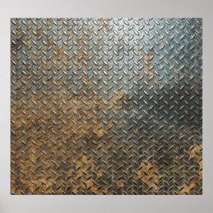 Poster Surface métallique, arrière - plan de texture réfl