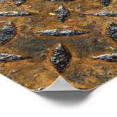 Poster Surface métallique, arrière - plan de texture réfl (Coin)