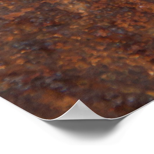 Poster Surface métallique texturée rouillée (Coin)