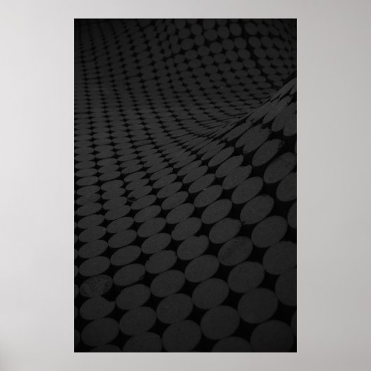 Poster Surface pointillée noire et grise (Devant)
