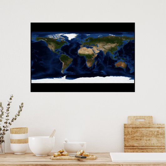 Poster Surface terrestre 78x52 (72x48) (Cuisine)