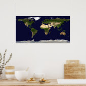 Poster Surface terrestre, Eau faible et Topogra ombragé (Cuisine)