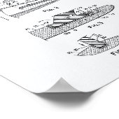 Poster Surfboard 1969 Patent Art Livre blanc (Coin)
