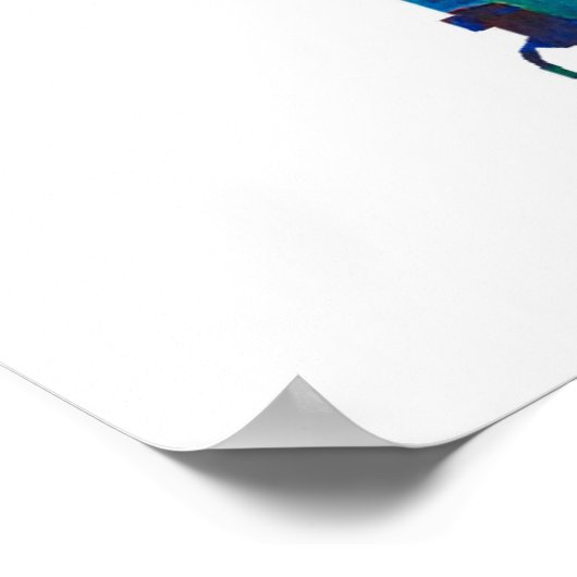 Poster Surfbus bleu (Coin)