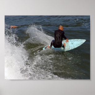 Poster Surfer de plage de Venise