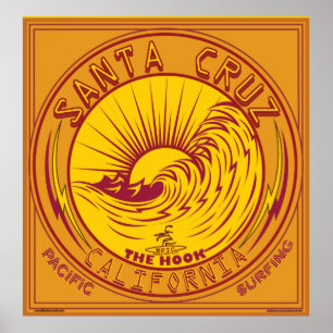 Poster Surfer de Santa Cruz la Californie
