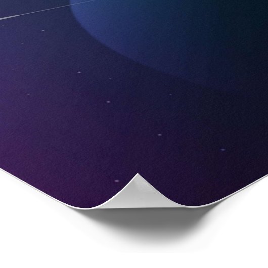 Poster Surfer en argent minimal (Coin)