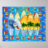 Poster Surfer Et Surf (Devant)