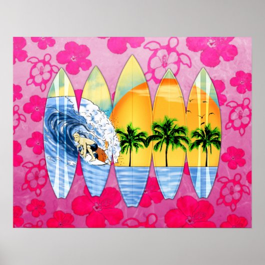 Poster Surfer Et Surf (Devant)