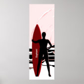 Poster Surfer Évaluer Le Surf À Sunrise (Devant)