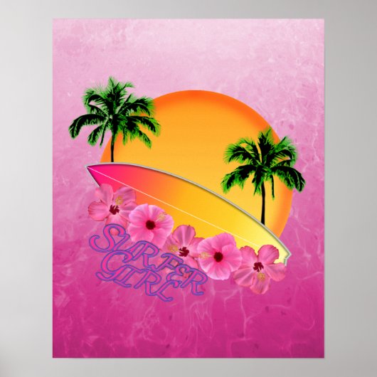 Poster Surfer Girl (Devant)