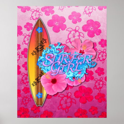 Poster Surfer Girl (Devant)
