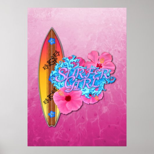 Poster Surfer Girl (Devant)