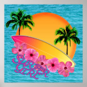 Poster Surfer Girl (Devant)