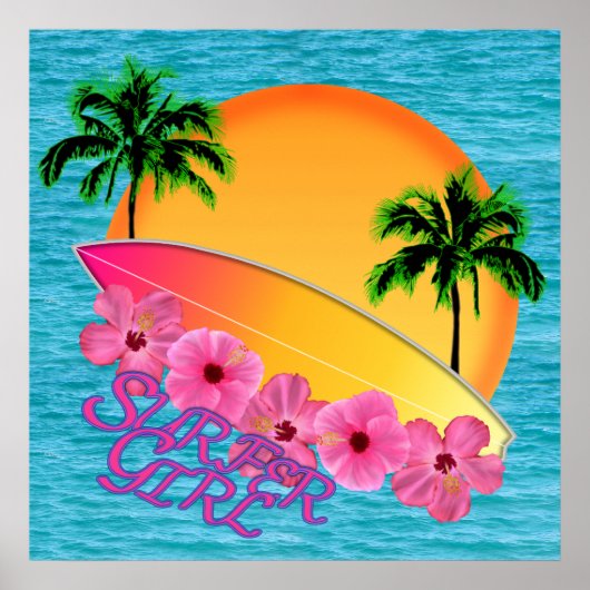 Poster Surfer Girl (Devant)