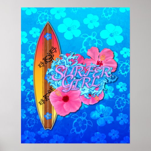 Poster Surfer Girl (Devant)