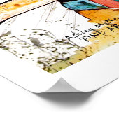 Poster Surfer Girl cheveux soufflé (Coin)