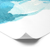 Poster Surfer | Le bonheur vient dans les vagues Inspirat (Coin)