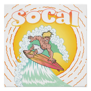 Poster Surfer SoCal