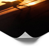 Poster Surfer sur la plage au coucher du soleil (Coin)