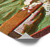 Poster Surfer sur la plage tropicale Honolulu, voyage vin (Coin)