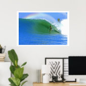 Poster Surfer Sur L'Affiche De La Vague Parfaite (Bureau à domicile)