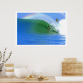 Poster Surfer Sur L'Affiche De La Vague Parfaite (Cuisine)