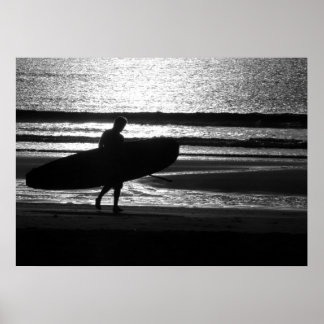 Poster Surfer sur le sable