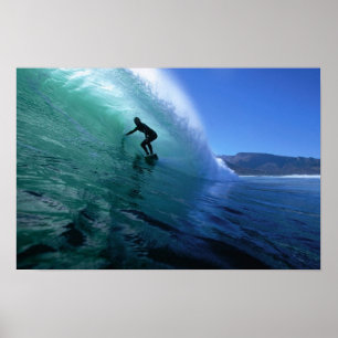 Poster Surfer sur le tube