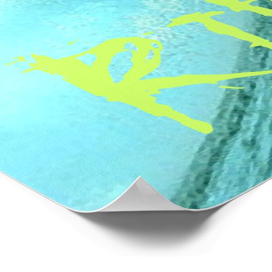 Poster Surfer survolant une vague (Coin)