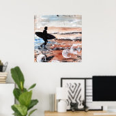 Poster Surfer Walking Art Print (Bureau à domicile)