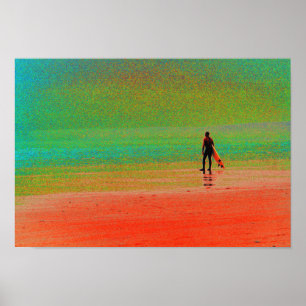 Poster Surfeur en Cornouailles