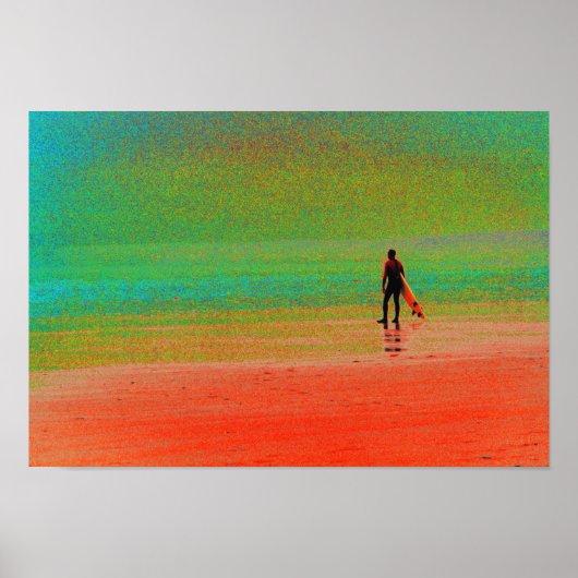 Poster Surfeur en Cornouailles (Devant)