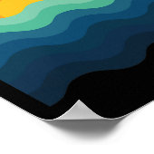 Poster Surfeur Planche de surf Coucher de soleil Surf Sur (Coin)