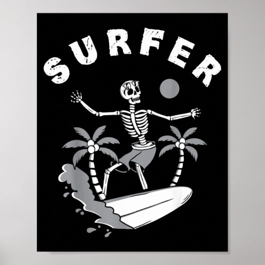 Poster Surfeur Planche de Surf Dictons Surf Surfing (Devant)
