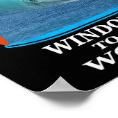 Poster Surfeur, Surf, Vagues, Océan, Fenêtre de planches (Coin)