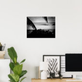 Poster Surfeurs en déplacement d'affaires B&W (Bureau à domicile)