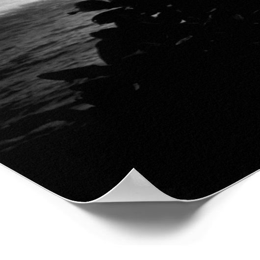 Poster Surfeurs en déplacement d'affaires B&W (Coin)
