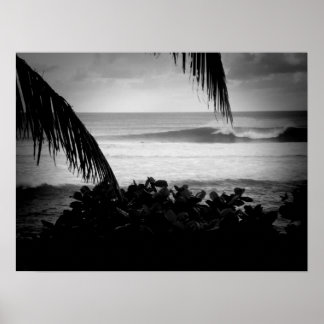 Poster Surfeurs en déplacement d'affaires B&W