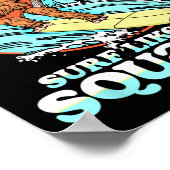 Poster Surfez comme Squatch Surfant Bigfoot Funny Beach S (Coin)