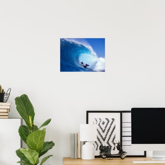 Poster Surfing dolphins (Bureau à domicile)