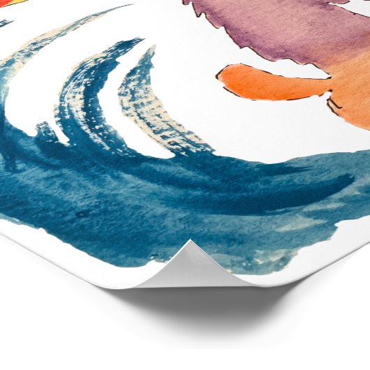 Poster Surfing Gorilla (Coin)